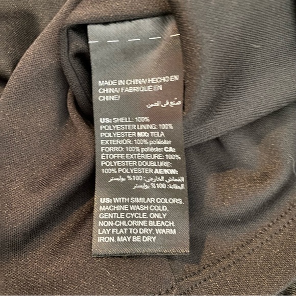 White House Black Market Black Textured Polka Dot Bow Halter Top, Size Medium - Picture 11 of 12